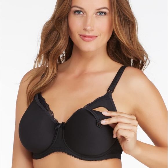 FREYA Pure Nursing T-Shirt Bra - Black - Picture 1 of 9